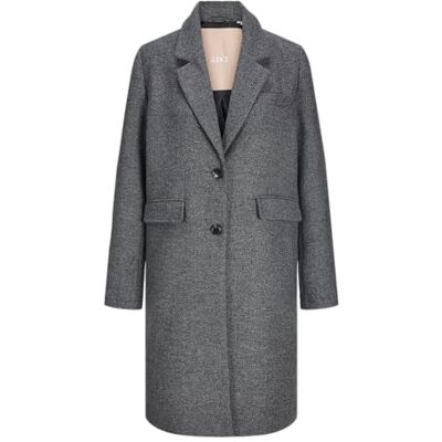 12258656 Jack & Jones Jxemma Mid Coat Otw, Czarny/szczegóły: Struktura, XL 12258656 Jack & Jones Jxemma Mid Coat Otw, Czarny/szczegóły: Struktura, XL