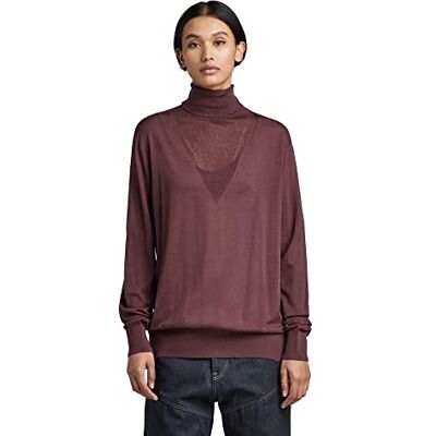 D21961-D166-D303 G-STAR RAW Damski sweter Core Roll Neck Knit, Fioletowy (Vineyard Wine D166-d303), XS D21961-D166-D303 G-STAR RAW Damski sweter Core Roll Neck Knit, Fioletowy (Vineyard Wine D166-d303), XS