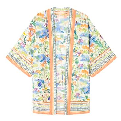 5549932 Women'secret Kimono Copacabana damskie, Biały, L 5549932 Women'secret Kimono Copacabana damskie, Biały, L