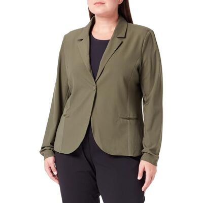 10550160 Kaffe damski marynarka single breasted Notch lapel slim fit hip długość, zielony, 44 10550160 Kaffe damski marynarka single breasted Notch lapel slim fit hip długość, zielony, 44