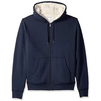 WAE50015FL18-Nvy-XL Amazon Essentials Women's Kurtka z kapturem, zamkiem błyskawicznym i podszewką Sherpa (dostępna w wersji Plus Size), Granatowy wrzos, XL WAE50015FL18-Nvy-XL Amazon Essentials Women's Kurtka z kapturem, zamkiem błyskawicznym i podszewką Sherpa (dostępna w wersji Plus Size), Granatowy wrzos, XL