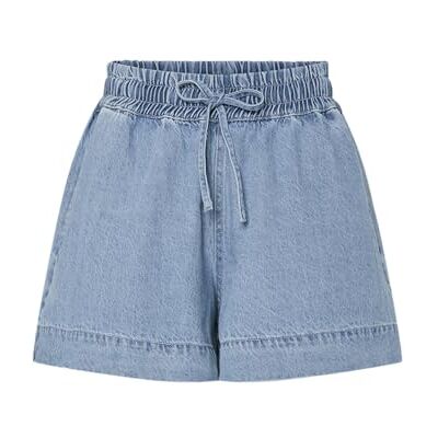17158452-4777016 PIECES Pcflora Hw Denim Shorts, jasnoniebieski (light blue denim), M 17158452-4777016 PIECES Pcflora Hw Denim Shorts, jasnoniebieski (light blue denim), M