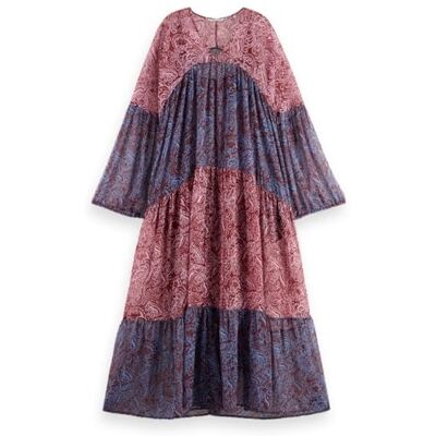 179580 Scotch & Soda Sukienka Maxi Printed Fil Coupe, Blue Mountain Paisley Mix 403, 36 179580 Scotch & Soda Sukienka Maxi Printed Fil Coupe, Blue Mountain Paisley Mix 403, 36