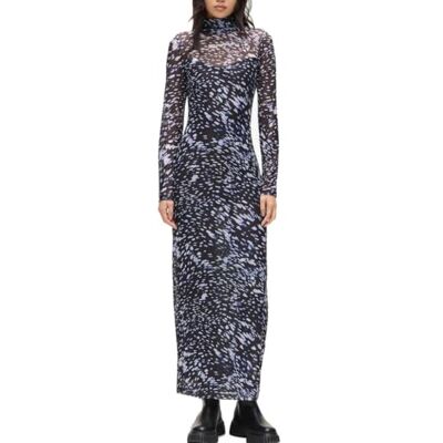 A4W13008 Karl Lagerfeld Jeans, Damskie, Ls Mesh Lights All Over Print Dress, Odlewany Krój, Wielobarwność, S A4W13008 Karl Lagerfeld Jeans, Damskie, Ls Mesh Lights All Over Print Dress, Odlewany Krój, Wielobarwność, S
