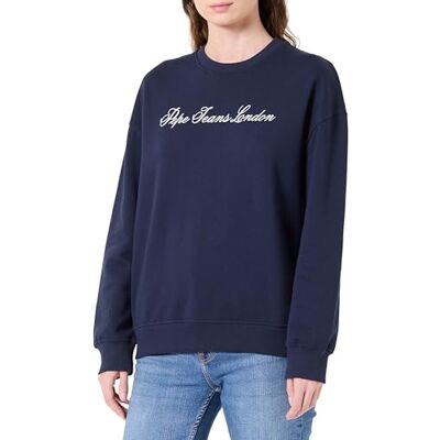 PL5800035 Pepe Jeans Damska bluza W BASIC CREW, niebieska (granatowa), M, Niebieski (granatowy), M PL5800035 Pepe Jeans Damska bluza W BASIC CREW, niebieska (granatowa), M, Niebieski (granatowy), M