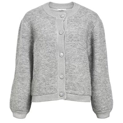 23046912-4789459 Objmerle Ls Lo Knit Bomber Noos, Medium Grey Melange, XS 23046912-4789459 Objmerle Ls Lo Knit Bomber Noos, Medium Grey Melange, XS