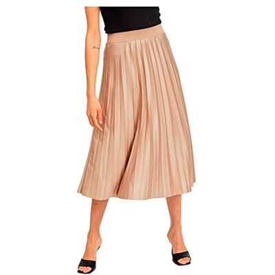 14063241 Vila Nitban Coated Pleated Midi Skirt, Sandshell., XXL 14063241 Vila Nitban Coated Pleated Midi Skirt, Sandshell., XXL