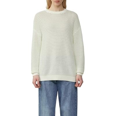 2168495 QS Sweter unisex ze wzorem Ajour, écru, XXL 2168495 QS Sweter unisex ze wzorem Ajour, écru, XXL