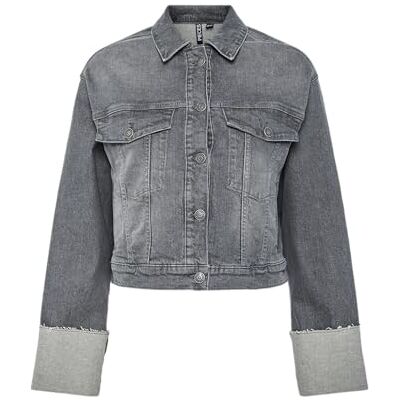 17154766 PCPIL FOLD UP kurtka dżinsowa, szary denim, L 17154766 PCPIL FOLD UP kurtka dżinsowa, szary denim, L