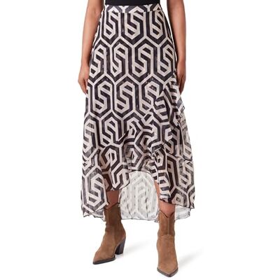 19227016-NA02 NALLY Damska spódnica midi Skirt, czarny, beżowy, S 19227016-NA02 NALLY Damska spódnica midi Skirt, czarny, beżowy, S
