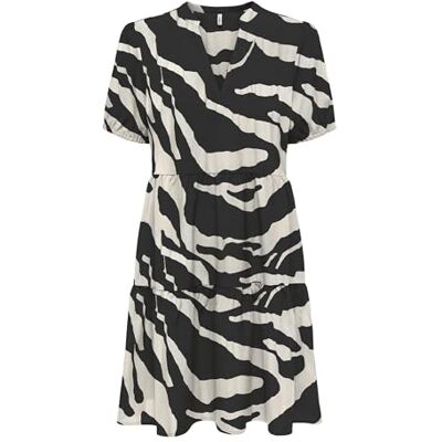 15342649-4778920 Onlnova Life Elite S/S Thea Dress AOP sukienka, czarny, S 15342649-4778920 Onlnova Life Elite S/S Thea Dress AOP sukienka, czarny, S