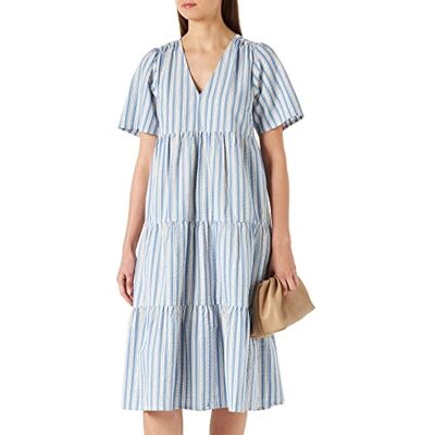 30306833 PART TWO Damska sukienka Pampw Dr Dress Relaxed Fit, Riviera Stripe, 34 PL 30306833 PART TWO Damska sukienka Pampw Dr Dress Relaxed Fit, Riviera Stripe, 34 PL