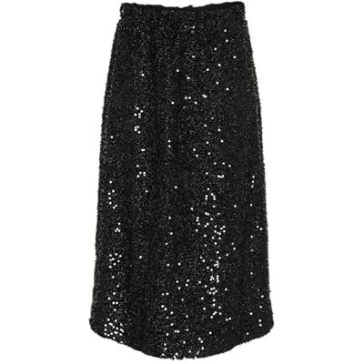 17150884 PIECES Pcserena Sequin Hw Midi Skirt Mm spódnica midi, Czarny/szczegóły: czarna sekwencja, L 17150884 PIECES Pcserena Sequin Hw Midi Skirt Mm spódnica midi, Czarny/szczegóły: czarna sekwencja, L
