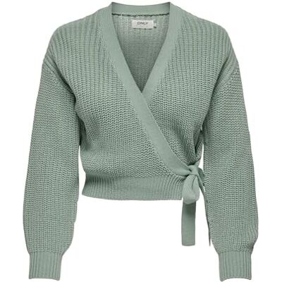 15236624 CMP Onlbreda Wrap L/S KNT damski kardigan, Chinois Green, L 15236624 CMP Onlbreda Wrap L/S KNT damski kardigan, Chinois Green, L