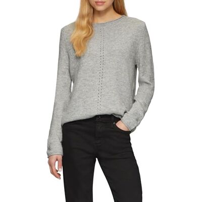 2158408 QS Sweter z dzianiny ze stójką i rolowanymi krawędziami, 9400., XXL 2158408 QS Sweter z dzianiny ze stójką i rolowanymi krawędziami, 9400., XXL