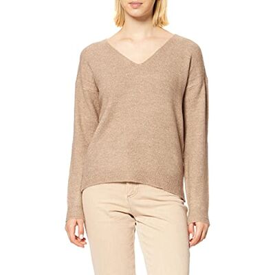 17111313 bestseller a/s Damski sweter Pcperla Ls V-Neck Knit Noos Bc, Srebrny Mink/Szczegóły: cp, L 17111313 bestseller a/s Damski sweter Pcperla Ls V-Neck Knit Noos Bc, Srebrny Mink/Szczegóły: cp, L