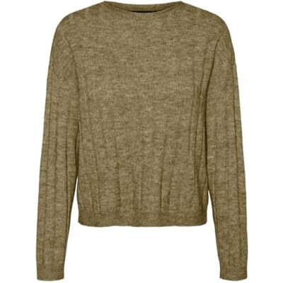 10317732 VERO MODA Sweter damski , Dried Herb/Szczegóły: melanż, L 10317732 VERO MODA Sweter damski , Dried Herb/Szczegóły: melanż, L