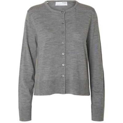 16098148-4785460 SELECTED FEMME Slfthea Ls Knit Merino Cardigan Noos, Medium Grey Melange, XXL 16098148-4785460 SELECTED FEMME Slfthea Ls Knit Merino Cardigan Noos, Medium Grey Melange, XXL