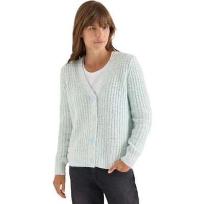 B253999 CECIL Two Tone Cardigan Faded Blue Melange XL B253999 CECIL Two Tone Cardigan Faded Blue Melange XL