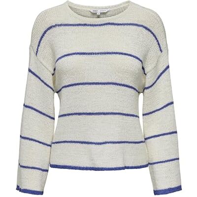 15321477-4665830 Onlgeena 7/8 Stripe O-Neck KNT Nca, Cloud Dancer, XXL 15321477-4665830 Onlgeena 7/8 Stripe O-Neck KNT Nca, Cloud Dancer, XXL