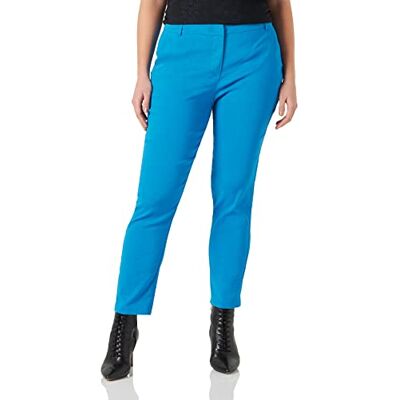 100155_A0IM Pinko Damskie piękne spodnie lniane ze stretchu, F71_blu Katalog, 70 100155_A0IM Pinko Damskie piękne spodnie lniane ze stretchu, F71_blu Katalog, 70