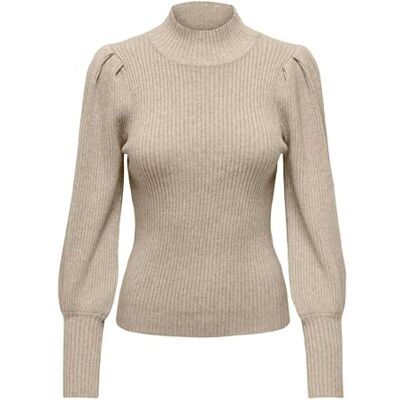 15232494 ONLY Sweter Damski L/S Highneck KNT NOOS, Mocha Meringue/Detail: W. Melange, XS 15232494 ONLY Sweter Damski L/S Highneck KNT NOOS, Mocha Meringue/Detail: W. Melange, XS