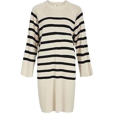 23042819 Object Damska sukienka z dzianiny w paski, Sandshell/Stripes:black, XL 23042819 Object Damska sukienka z dzianiny w paski, Sandshell/Stripes:black, XL
