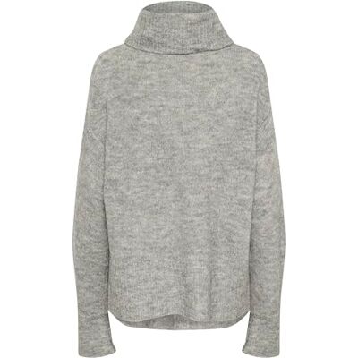 30309508 Part Two LeahsPW damski sweter z długim rękawem, Średni szary melanż, XL 30309508 Part Two LeahsPW damski sweter z długim rękawem, Średni szary melanż, XL