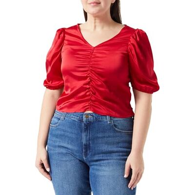 19526461 faina Damski top drapowany , czerwony, XL, czerwony, XL 19526461 faina Damski top drapowany , czerwony, XL, czerwony, XL