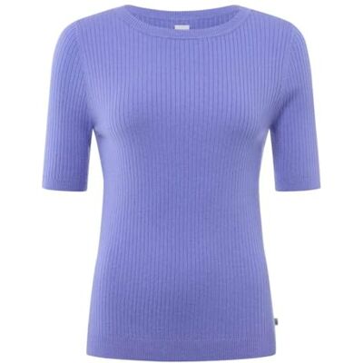 37-5408_90187600 Brax Damski Style.Lynn Short Merino Viscose Rib sweter, 85 Violet Storm, 46 37-5408_90187600 Brax Damski Style.Lynn Short Merino Viscose Rib sweter, 85 Violet Storm, 46