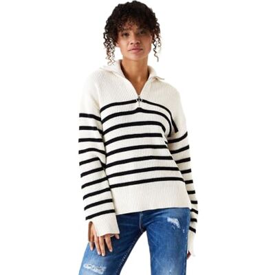 H30245 Garcia _Ladies sweter, Whitecap, XXL H30245 Garcia _Ladies sweter, Whitecap, XXL