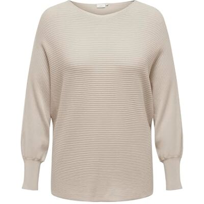 15306803 ONLY CARMAKOMA Carnew Adaline L/S sweter damski z dzianiny KNT, Kamie? Pumeksowy, 52/54 Duże rozmiary 15306803 ONLY CARMAKOMA Carnew Adaline L/S sweter damski z dzianiny KNT, Kamie? Pumeksowy, 52/54 Duże rozmiary