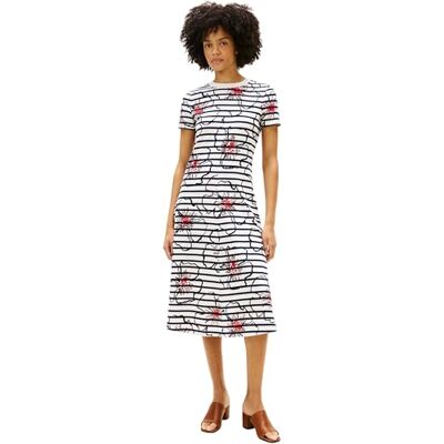 WW0WW508250X6XS Tommy Hilfiger Damska sukienka midi Interlock F&F WW0WW50825, niebieska, XS WW0WW508250X6XS Tommy Hilfiger Damska sukienka midi Interlock F&F WW0WW50825, niebieska, XS
