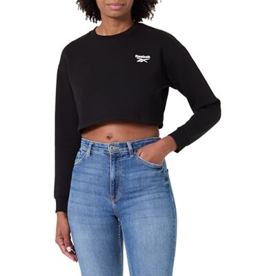100241296 Reebok Harper Crewneck Cropped bluza damska, czarny, M 100241296 Reebok Harper Crewneck Cropped bluza damska, czarny, M