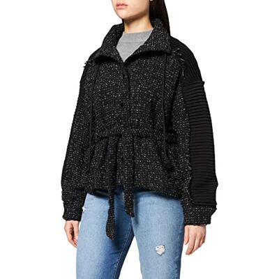 IW6210005058 IPEKYOL Damska kurtka Belted Fabric-Blend Coat Jacket, czarny, 36 IW6210005058 IPEKYOL Damska kurtka Belted Fabric-Blend Coat Jacket, czarny, 36