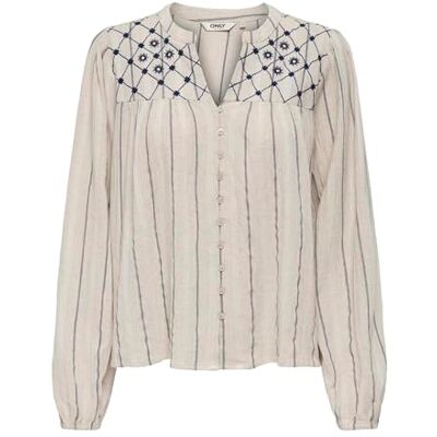 15343890-4851943 Onleline Ls Shirt WVN, Cement, XS 15343890-4851943 Onleline Ls Shirt WVN, Cement, XS