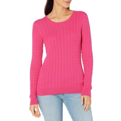 AE1896258-PinkB-XX-Large Amazon Essentials Damski lekki sweter z długim rękawem i okrągłym dekoltem (dostępny w dużych rozmiarach), jasnoróżowy, XXL AE1896258-PinkB-XX-Large Amazon Essentials Damski lekki sweter z długim rękawem i okrągłym dekoltem (dostępny w dużych rozmiarach), jasnoróżowy, XXL