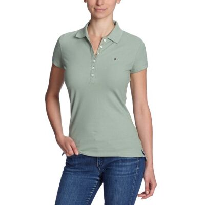 1M57601826 / CHIARA STR PQ POLO SS Tommy Hilfiger Damska koszulka/koszulka polo , zielony (Sage Green), 42 1M57601826 / CHIARA STR PQ POLO SS Tommy Hilfiger Damska koszulka/koszulka polo , zielony (Sage Green), 42