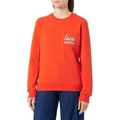 W 6 302 25 E 2340 Love Moschino Women's Long-Sleeved Slim Fit Okrągły dekolt Bluza, RED, 44, czerwony W 6 302 25 E 2340 Love Moschino Women's Long-Sleeved Slim Fit Okrągły dekolt Bluza, RED, 44, czerwony