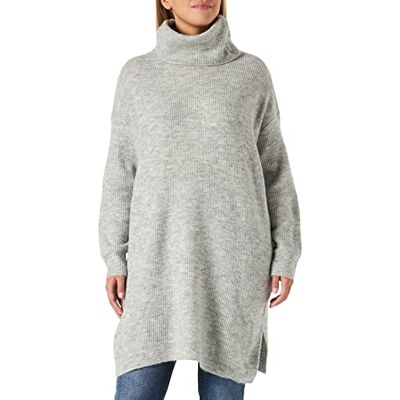 14074330 Vila Damski sweter VICILIA z okrągłym dekoltem L/S Knit Tunic/SU-NOOS, jasnoszary melanż, XS, jasnoszary melanżowy, XS 14074330 Vila Damski sweter VICILIA z okrągłym dekoltem L/S Knit Tunic/SU-NOOS, jasnoszary melanż, XS, jasnoszary melanżowy, XS