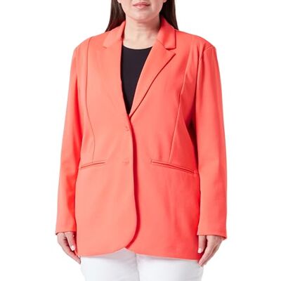 20118123 ICHI Damska marynarka Ihkate Sus Oversize Bl swobodna marynarka biznesowa, 171656/Hot Coral, XL 20118123 ICHI Damska marynarka Ihkate Sus Oversize Bl swobodna marynarka biznesowa, 171656/Hot Coral, XL