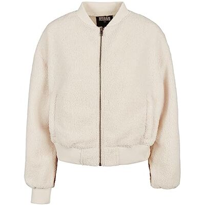 TB4758 Urban Classics Damska kurtka bomberka oversize Sherpa, Whitesand, 4XL TB4758 Urban Classics Damska kurtka bomberka oversize Sherpa, Whitesand, 4XL