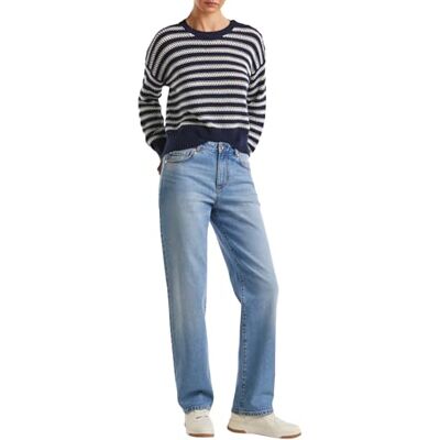 135WE10B1 United Colors of Benetton Sweter damski, niebieski, L 135WE10B1 United Colors of Benetton Sweter damski, niebieski, L
