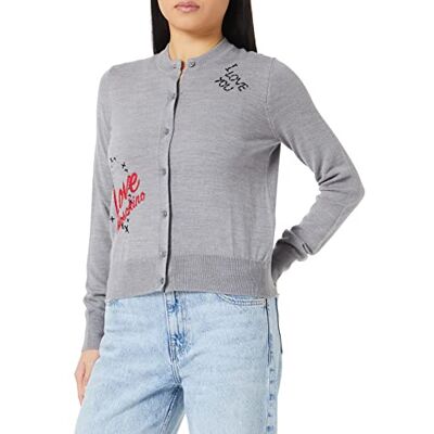 W S 17H 11 X 1148 Love Moschino kardigan damski, Medium Gray, 40 W S 17H 11 X 1148 Love Moschino kardigan damski, Medium Gray, 40