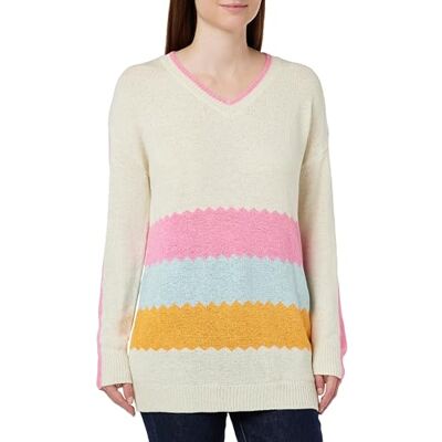 15426478-CO02 Colina Damski sweter z dzianiny , wełniany biały różowy pomarańczowy, XS/S, Wełna biała, różowa, pomarańczowa, XS-S 15426478-CO02 Colina Damski sweter z dzianiny , wełniany biały różowy pomarańczowy, XS/S, Wełna biała, różowa, pomarańczowa, XS-S