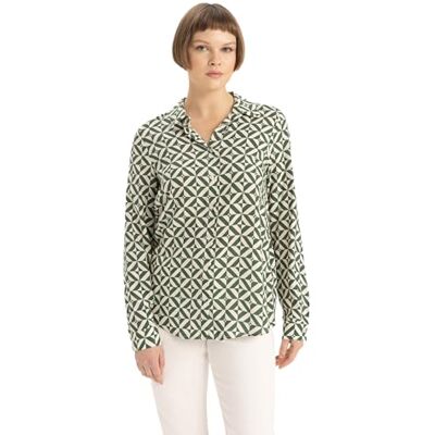 I8266AZ DeFacto Damska koszulka – długi rękaw – wygodny top dla kobiet – luźna koszulka z długim rękawem Regular Fit Shirt Neck, zielony, S I8266AZ DeFacto Damska koszulka – długi rękaw – wygodny top dla kobiet – luźna koszulka z długim rękawem Regular Fit Shirt Neck, zielony, S