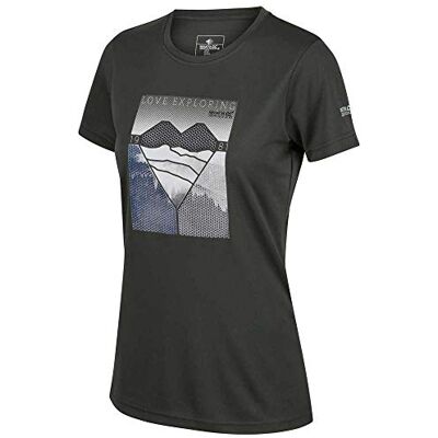 RWT204 F0M18L Regatta Damskie Fingal V' szybkoschnące aktywne krótki rękaw z nadrukiem graficznym T-shirty/Polo/kamizelki RWT204 F0M18L Regatta Damskie Fingal V' szybkoschnące aktywne krótki rękaw z nadrukiem graficznym T-shirty/Polo/kamizelki