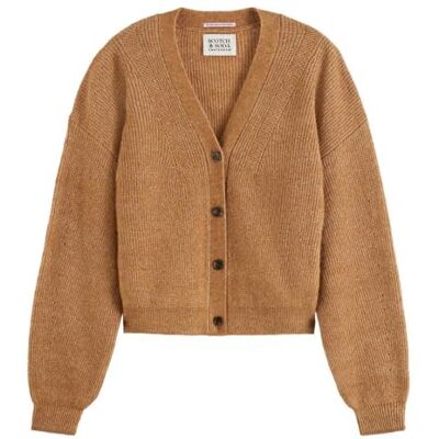 179221 Scotch & Soda Core Fuzzy luźny kardigan, Tobacco Melange 210, M 179221 Scotch & Soda Core Fuzzy luźny kardigan, Tobacco Melange 210, M