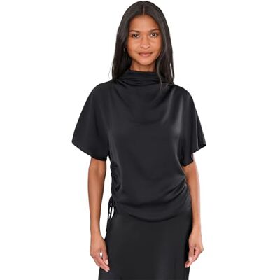 W024PD AllSaints Leslie TOP, Czarny, 32 W024PD AllSaints Leslie TOP, Czarny, 32