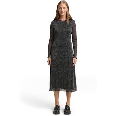 1048607 TOM TAILOR Denim Sukienka damska, 39234 Czarny ze srebrem, XXL 1048607 TOM TAILOR Denim Sukienka damska, 39234 Czarny ze srebrem, XXL